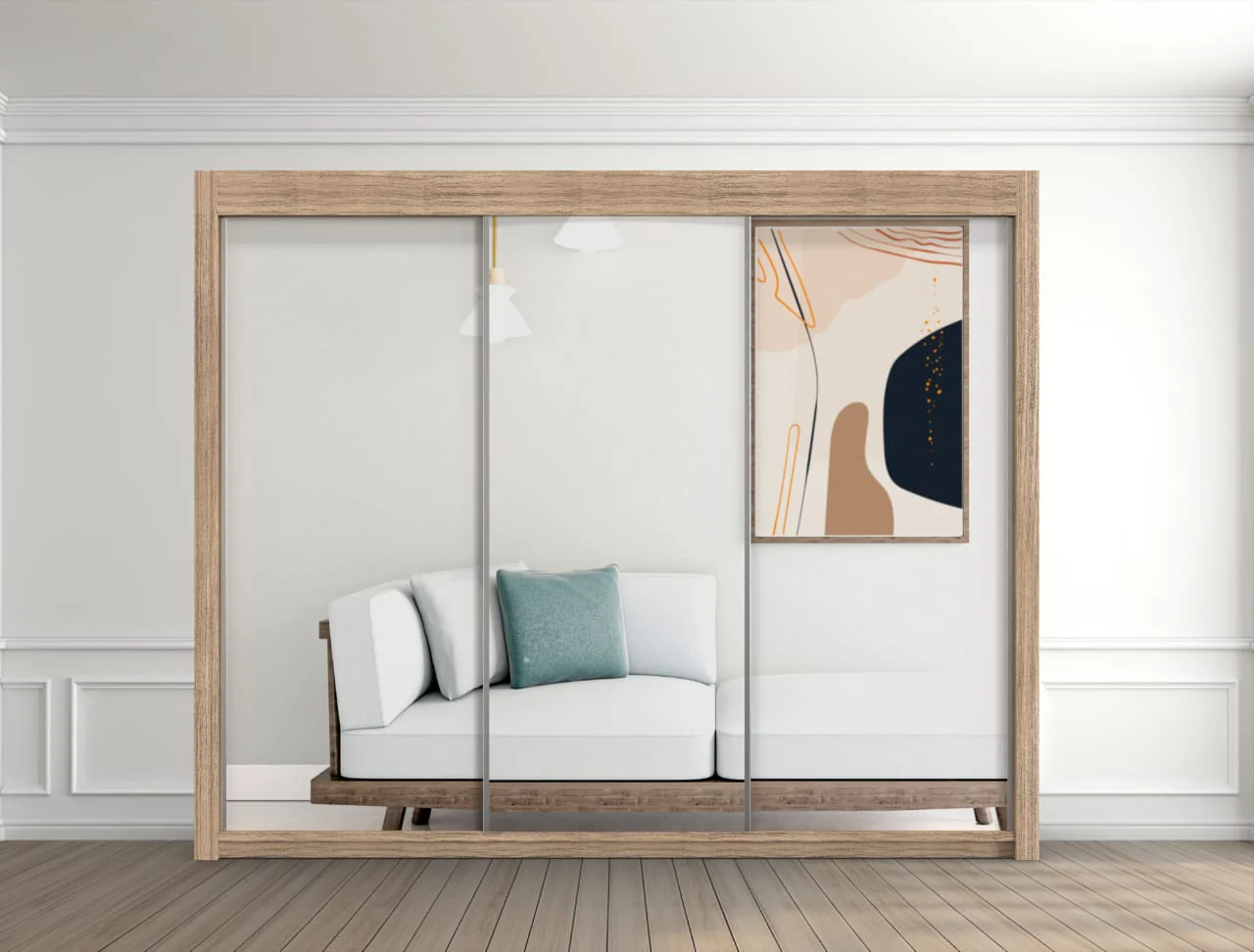 250cm Milan Wardrobe – Stylish Storage with Shelves & Rail