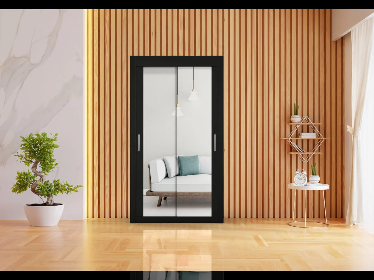 Spacious Milan 2 Door Wardrobe 120cm – Compact, Stylish, and Functional