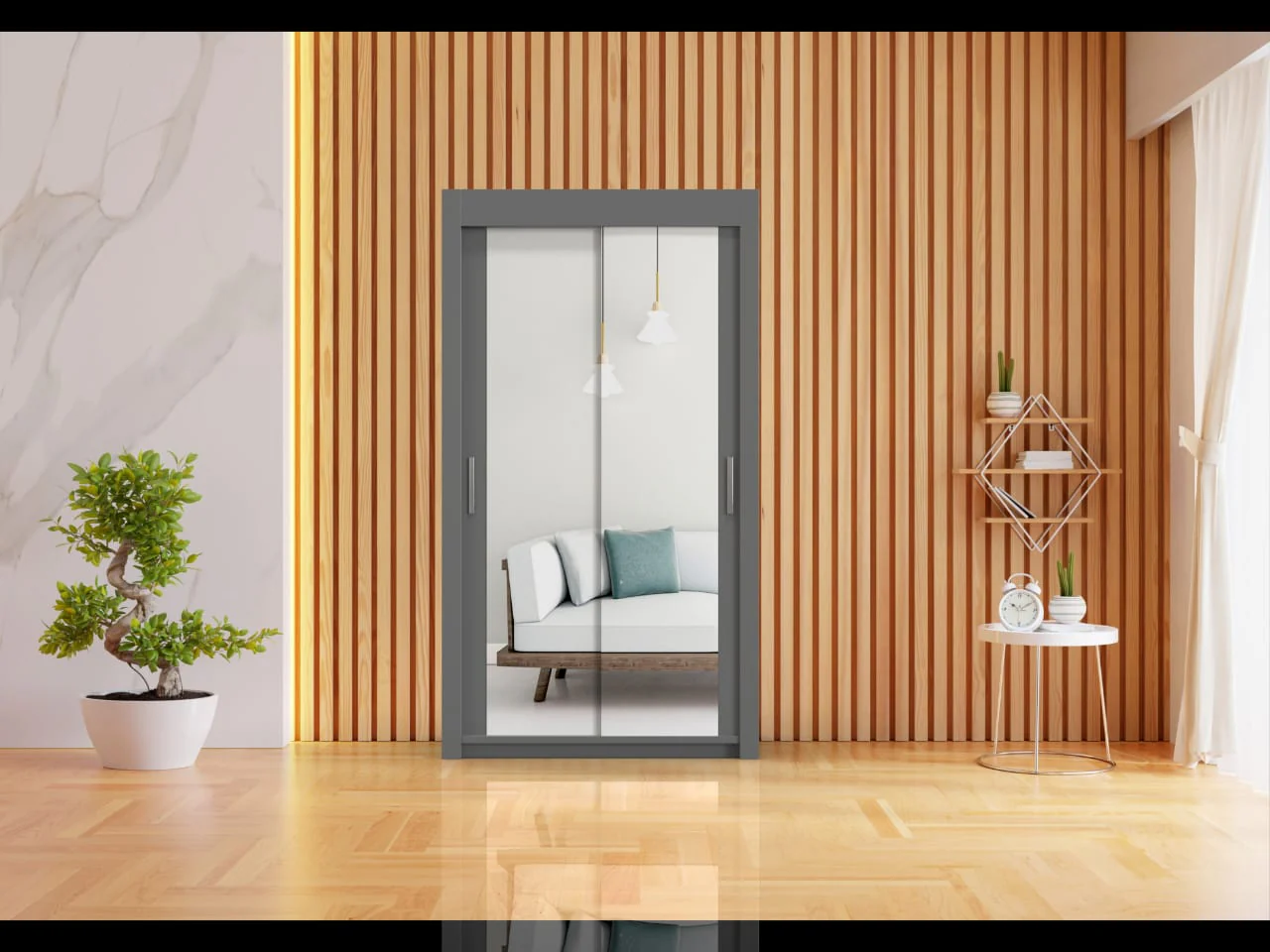 Spacious Milan 2 Door Wardrobe 120cm – Compact, Stylish, and Functional