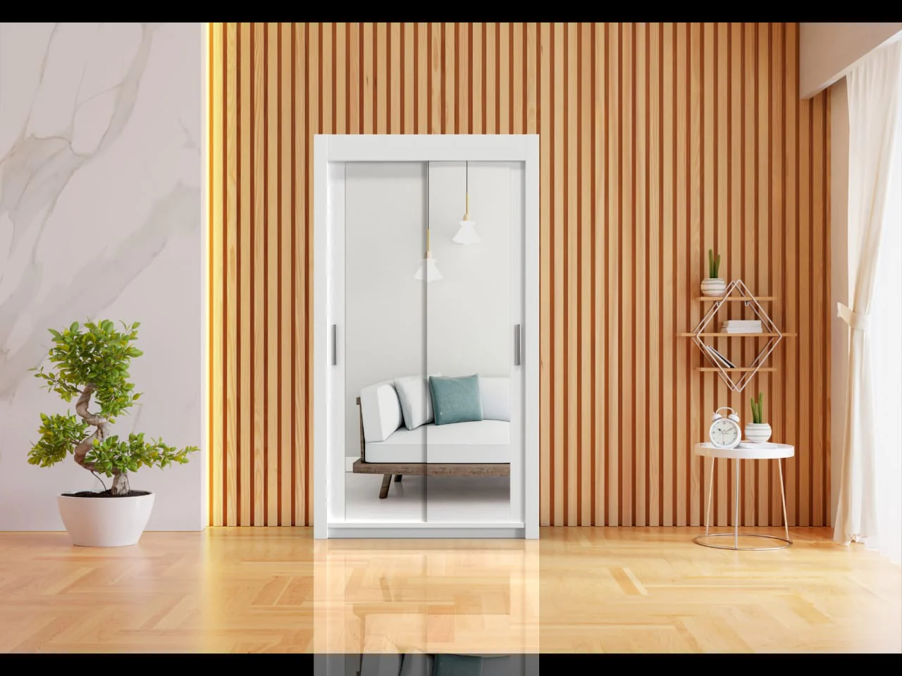 Spacious Milan 2 Door Wardrobe 120cm – Compact, Stylish, and Functional