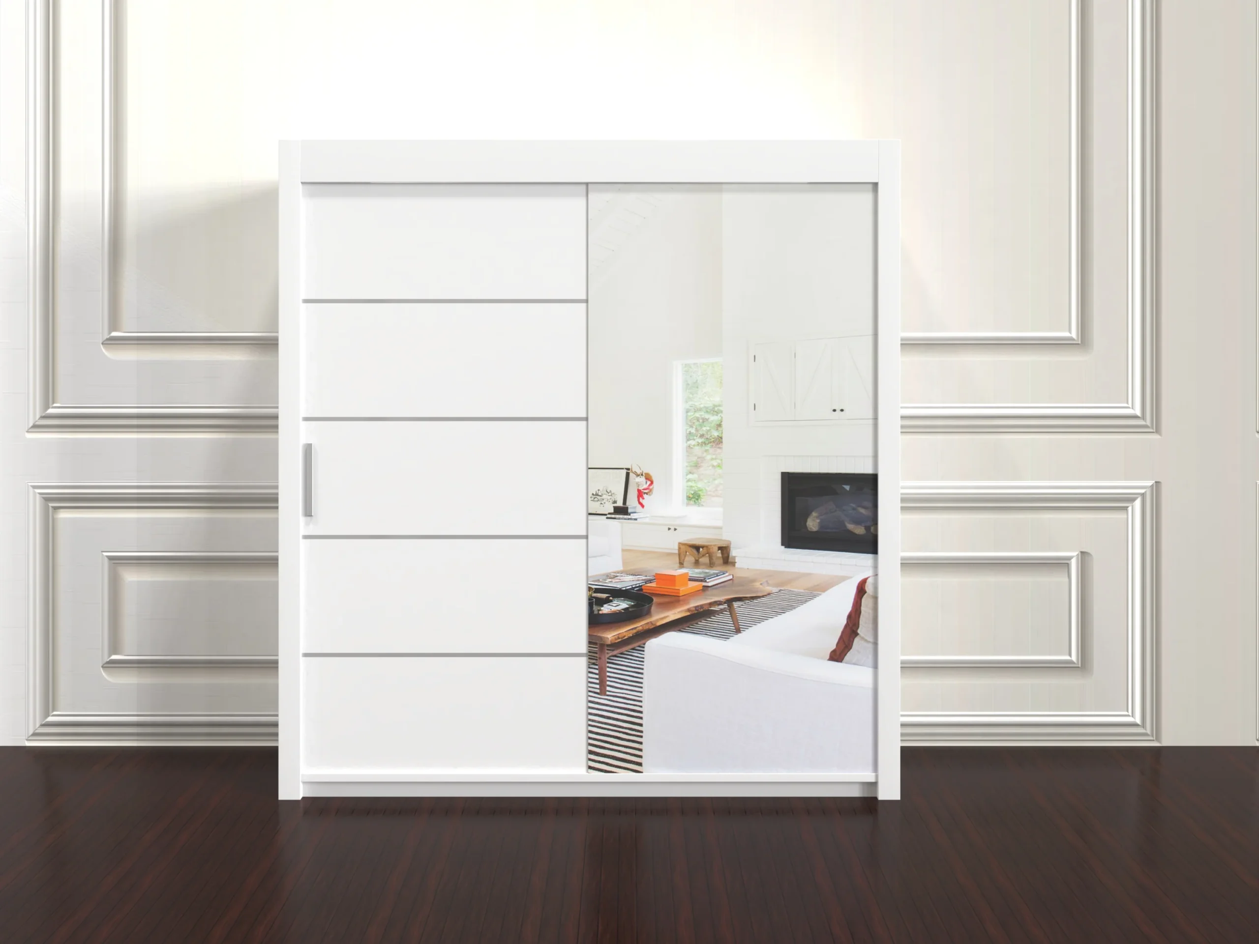 Lyon Wardrobe 203cm – Large Sliding Door Cupboard for Bedroom Storage