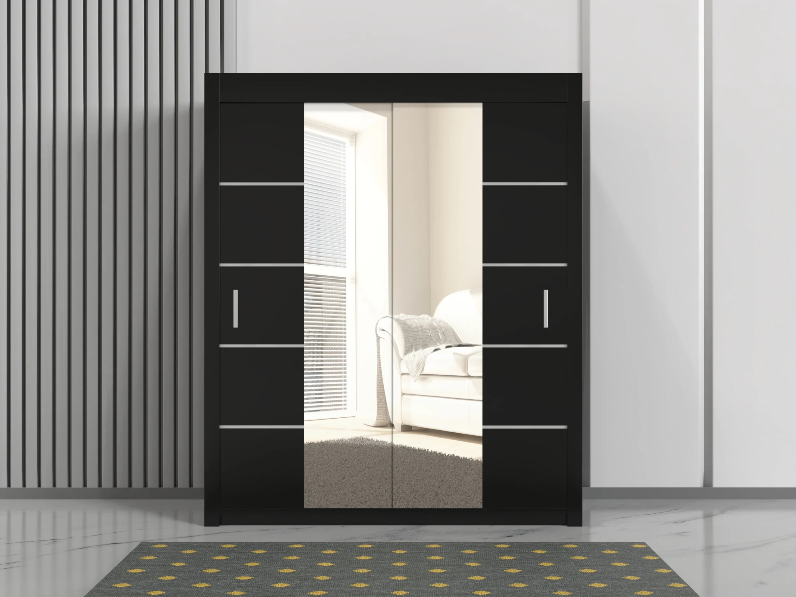 Oslo 2 Door Sliding Wardrobe 180cm – Spacious Bedroom Organizer